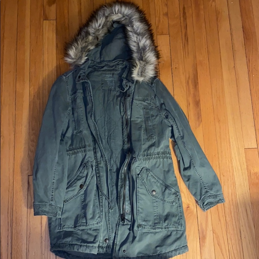Green American Eagle Winter Jacket - image 1